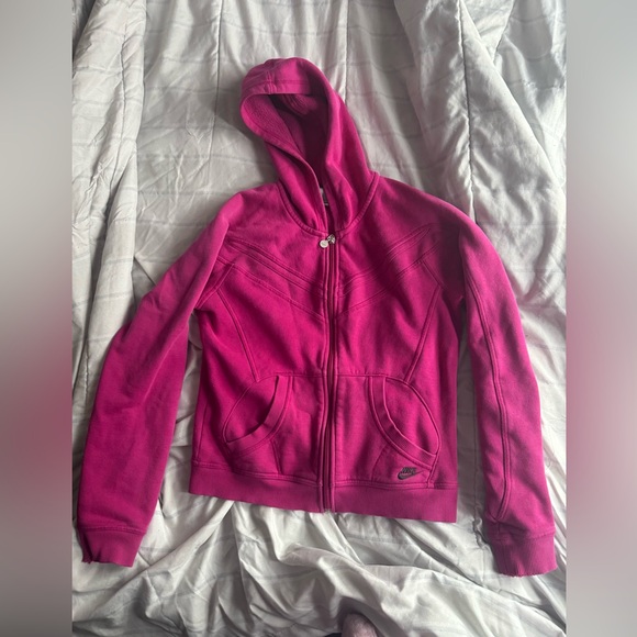 Nike Jackets & Blazers - Vintage hot pink Nike hoodie